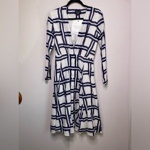 Women’s Creatures of the Wind Size 0 Blue and white with buttons dress